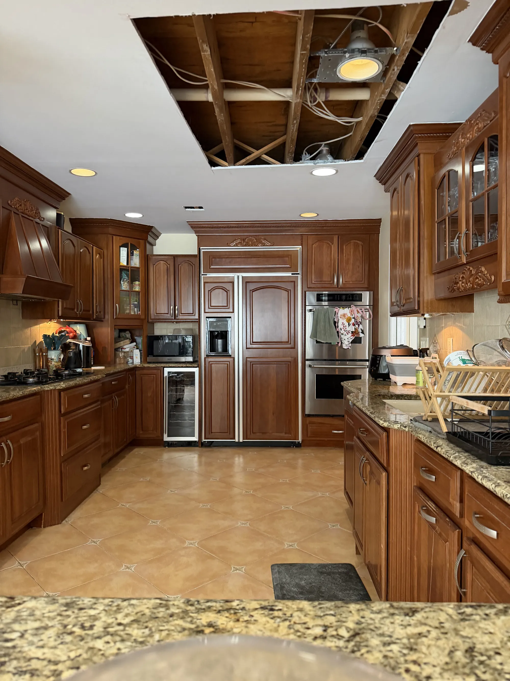 Kitchen renovation dark wood cabinets NYC - NYC general contractor